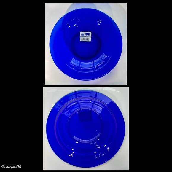 ⭐️HP⭐️NWT▪️VTG▪️BORMOILI ROCCO▪️Four French Saphir 8.5" Cobalt Blue Glass Bowls - Picture 4 of 6